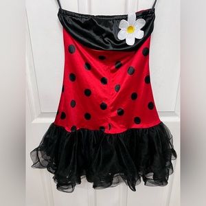 Sexy little Red and Black Ladybug Ultra Mini Dress Halloween Costume